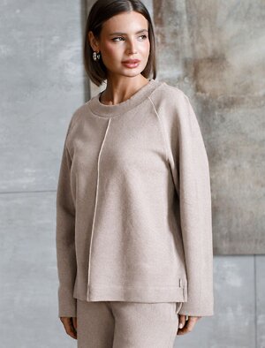 VILATTE Джемпер 603703 D49.194 св.кофейный меланж