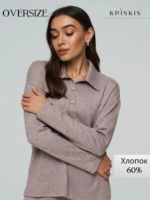 KRISKIS Лонгслив 603807 512-ЛонгХлопТепКорич Коричневый