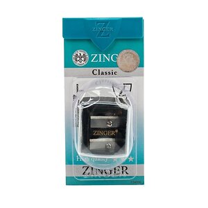 Zinger Точилка для косметических карандашей двойная / Classic SH-22, пластик, черный 604452 1228 