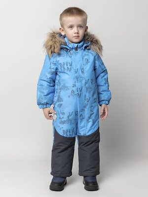 BATIK Комбинезон 605549 0315-27з-1 Принт деним/т.синий