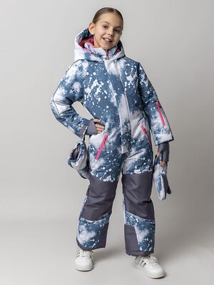 BATIK Комбинезон 605555 0320-27з-1 Принт синий деним