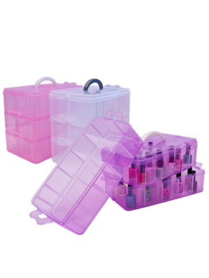 Planet Nails Чемодан пластиковый 19238 трёхуровневый, большой, 32 х 19 х 25 см, в ассортименте 605827 692 