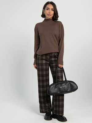 LT Collection Брюки 606899 Б16337-20М коричневые/клетка
