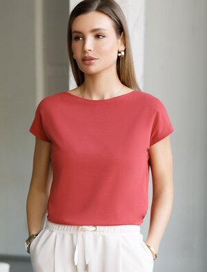 VILATTE Футболка 607419 D49.088 т.красный