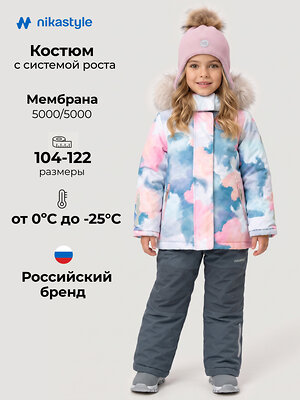 NIKASTYLE Костюм 608019 7з2026 фламинго/серый