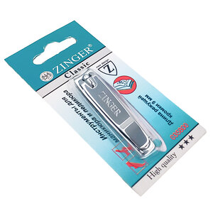 Zinger Книпсер для ногтей средний с пилкой / Classic SLN-603 F, 9 мм 608576 2047 