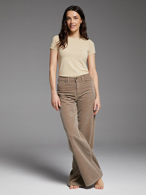 Omsa Брюки 608728 OmD 150 WIDE LEG Брюки вельвет жен. Beige (Бежевый)