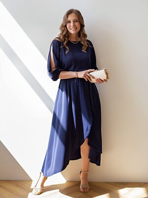 LT Collection Платье 609618 П16367-1М синий