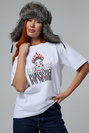 Натали Футболка 609936 8580 белая+королевна