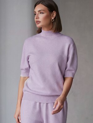 VILATTE Свитер 610691 D34.220 светло-лавандовый