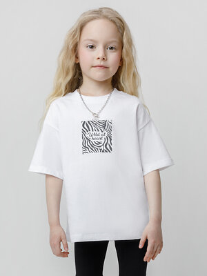 CROCKID Футболка 611796 МП 302791 белый (зебра)