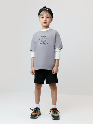 CROCKID Футболка 611848 МП 302889 серый 3850 (надпись)