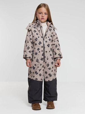 CROCKID Комбинезон 612007 ВК 60111/н/10 ГР бежевый, цветочки пятнышки