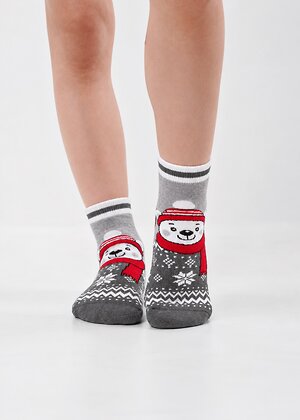CLEVER Носки 612146 С4650П 24 меланж т.серый