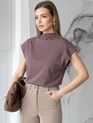 VILATTE Футболка 612570 D49.177 кофе