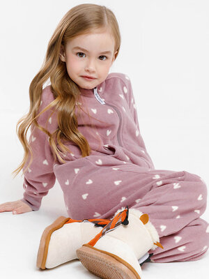 CROCKID Комбинезон 613527 ФЛ 60005/н/14 ГР розово-сиреневый, сердечки