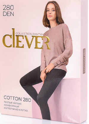 CLEVER Женские колготки 123570 COTTON 280 чёрный