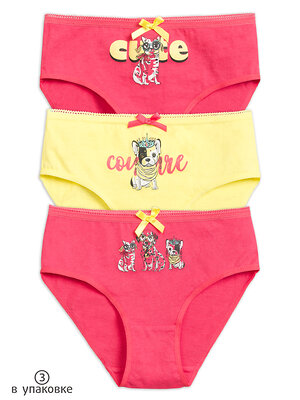 PELICAN Трусы 132917 GULB3210(3) Малиновый/желтый