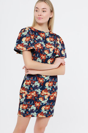 VISERDI Платье 140568 4264-снрц 410600 Синий/терракотовый