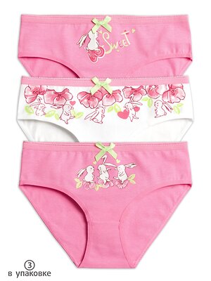 PELICAN Трусы 152728 GULB3228/1(3) Малиновый/белый/малиновый