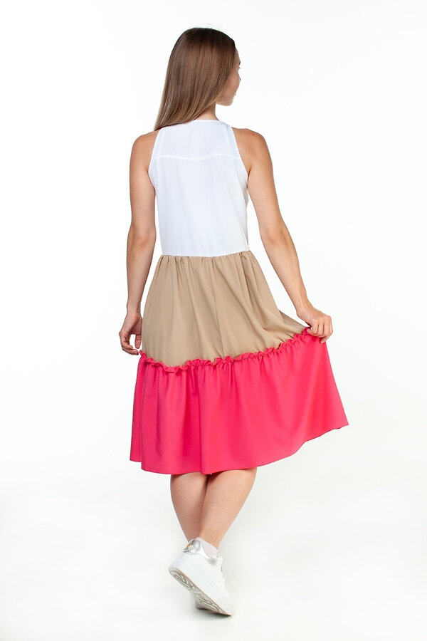 RISE Платье 246677 А500/03 Белый, бежевый,розовый