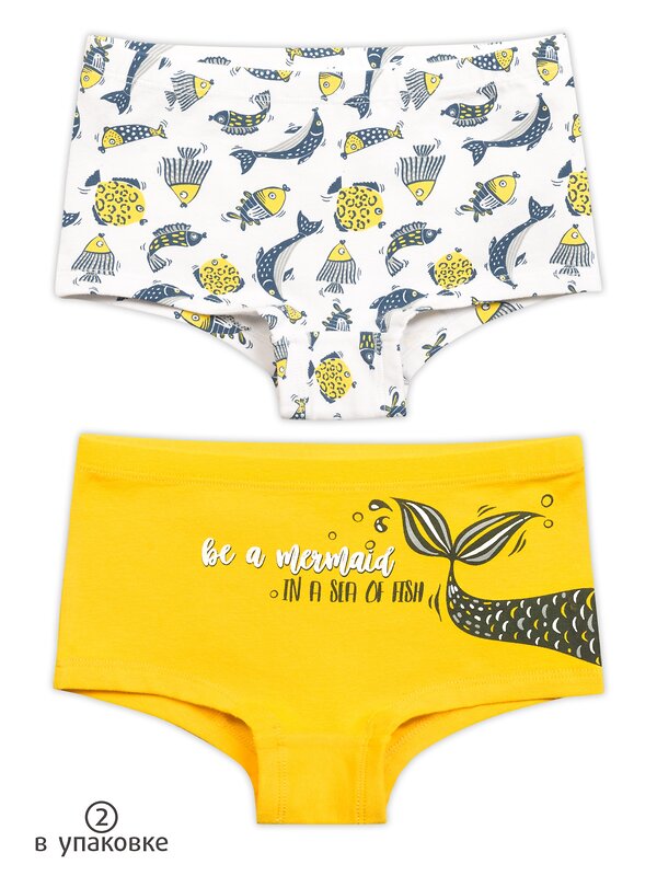 PELICAN Трусы 177590 GUHB3277(2) Белый/желтый