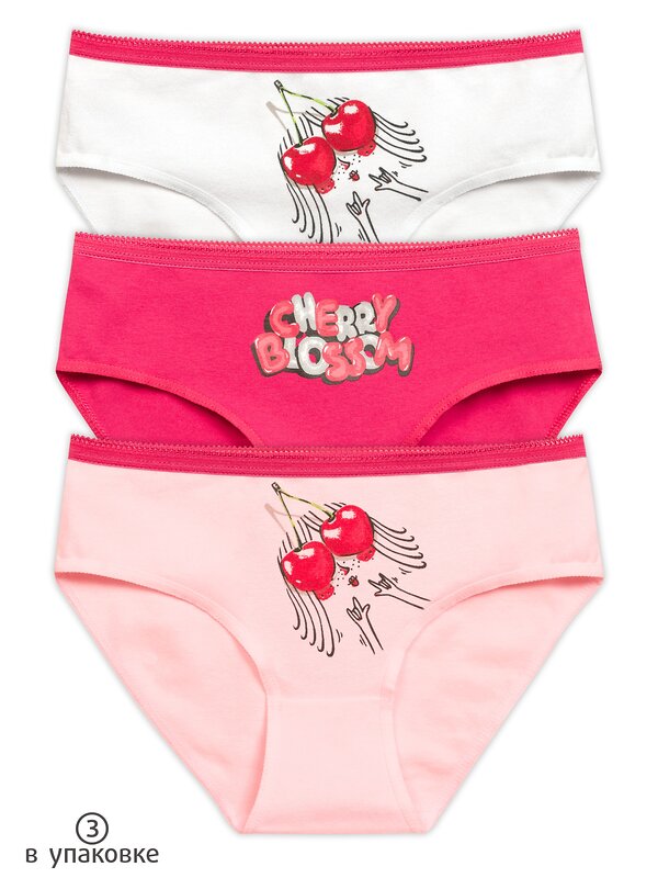 PELICAN Трусы 177595 GULB3278/1(3) Белый/малиновый/розовый