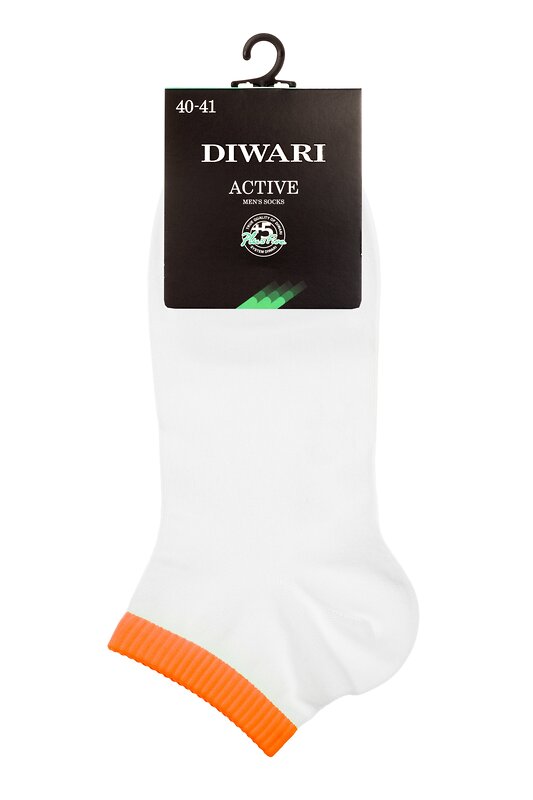 DiWaRi Носки 188066 ACTIVE (короткие) Белый-оранжевый