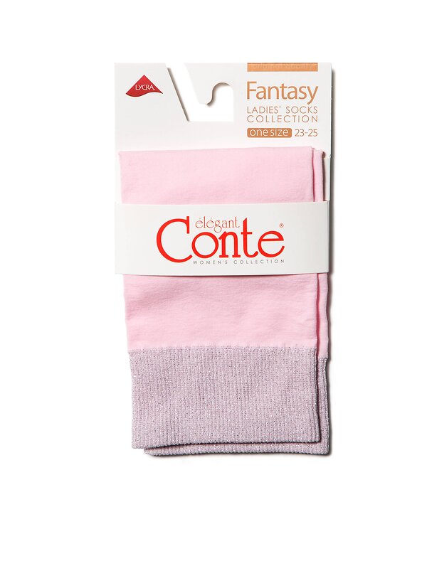 Conte elegant Носки 188238 FANTASY (люрекс) Light pink