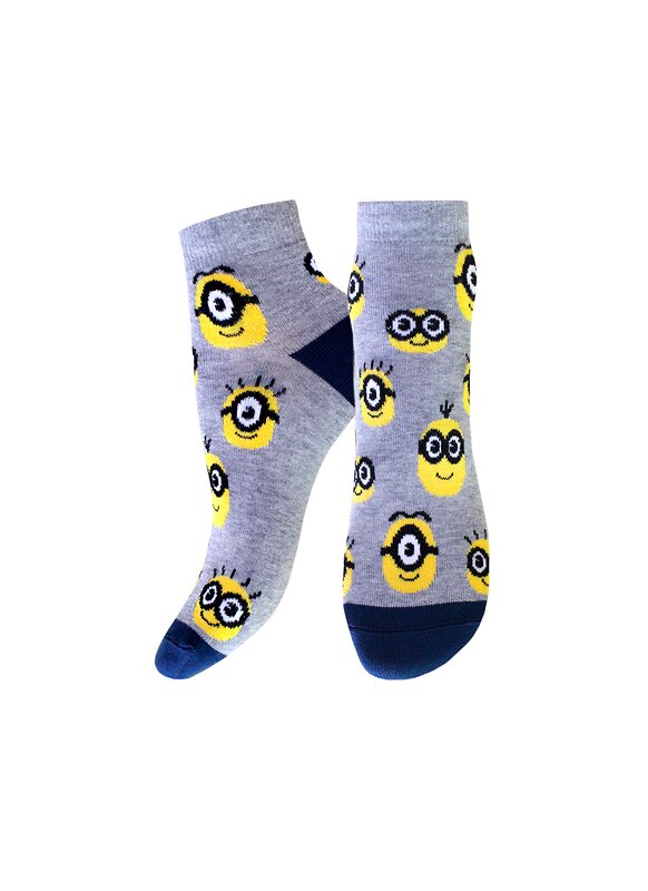 БРЕСТСКИЕ Носки 226438 3095 MINIONS (укороченные) серый меланж