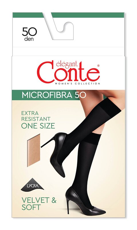 Conte elegant Гольфы 226515 MICROFIBRA 50 NEW (конверт) nero