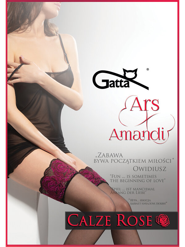 JS Gatta Чулки 232570 ARS AMANDI ROSE nero/rosso gtt