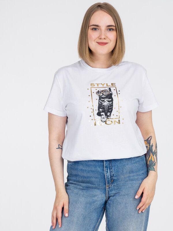 Апрель Футболка 243844 1ЖДФК3298001 белый