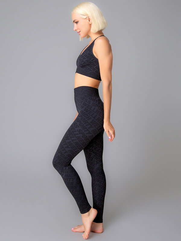 Giulia Легинсы 245630 LEGGINGS RIB WELLNESS nero