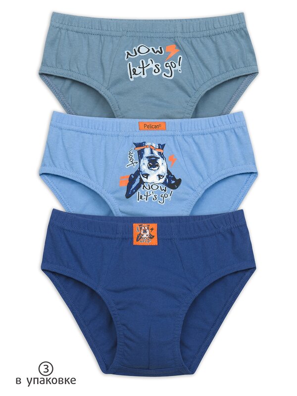 PELICAN Трусы 250384 BULB3272(3) Джинс/голубой/синий