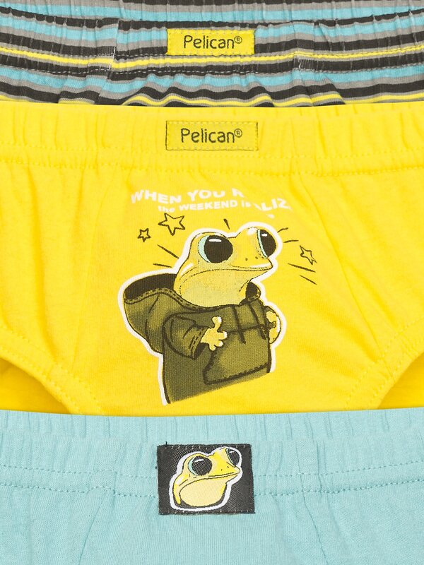 PELICAN Трусы 250385 BULB3273(3) Серый/желтый/серый