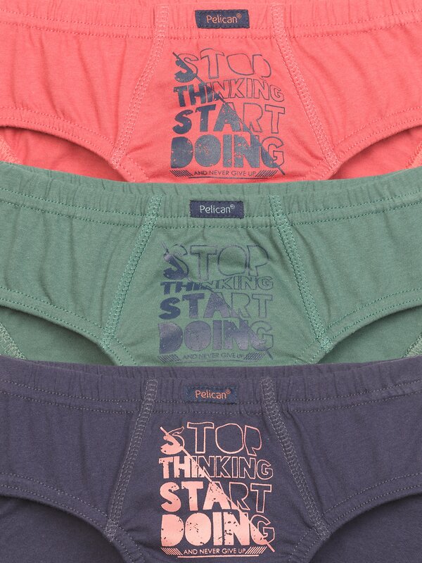 PELICAN Трусы 250387 BULB3280(3) Терракотовый/хаки/темно-серый