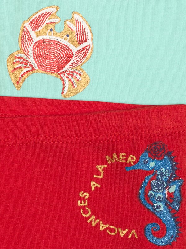 PELICAN Трусы 250426 GUHB4285(2) Голубой/красный