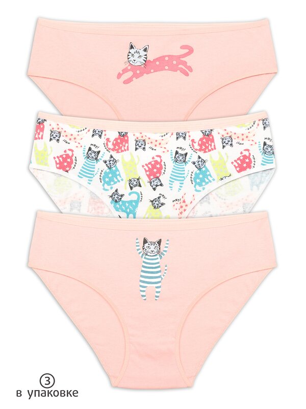 PELICAN Трусы 250468 GULB4276(3) Розовый/белый/розовый