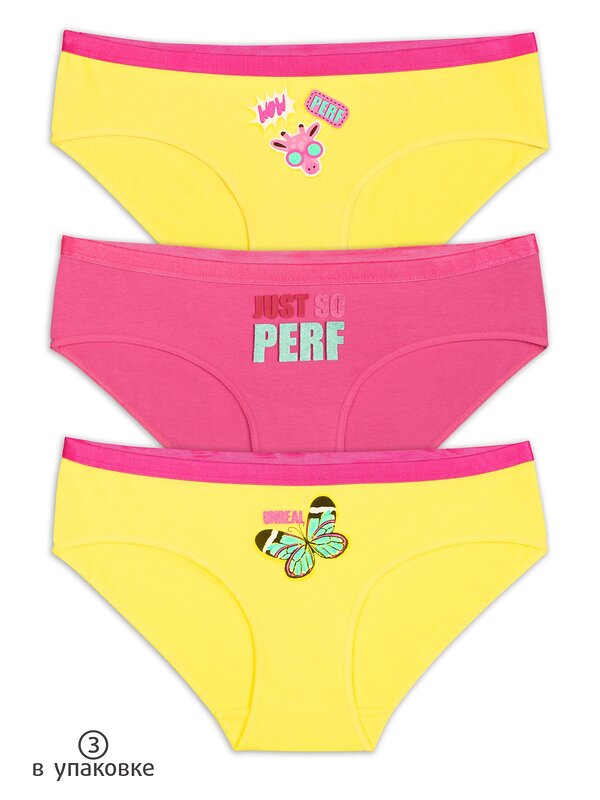 PELICAN Трусы 250480 GULB4284/1(3) Желтый/розовый/желтый