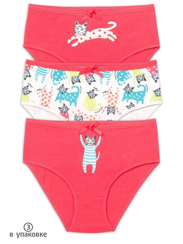 PELICAN Трусы 250491 GULC3276/1(3) Красный/белый/красный