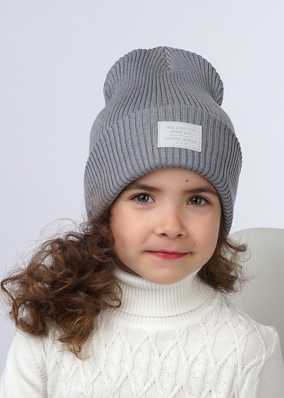 CLEVER Шапка 251434 603435ха меланж серый