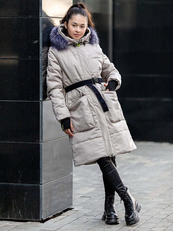 BATIK Пальто 256123 136-23з-01 Серо-бежевый