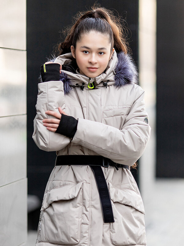 BATIK Пальто 256123 136-23з-01 Серо-бежевый