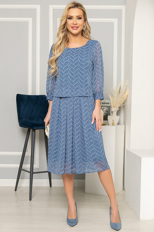 LT Collection Платье 273407 П4969 голубой