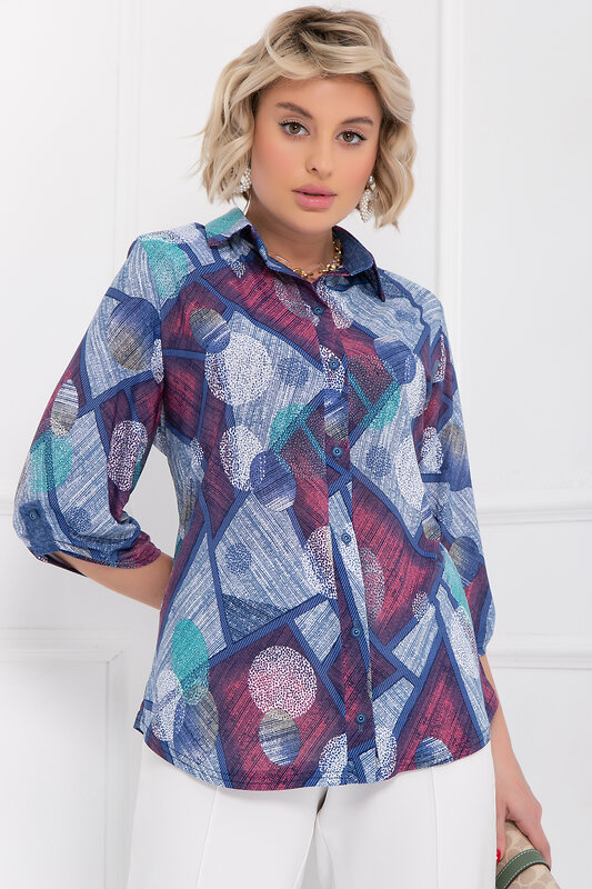 Bellovera Блузка 281587 71Б4977 голубой, розовый