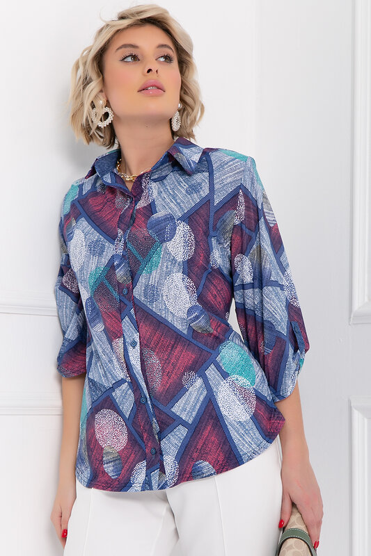 Bellovera Блузка 281587 71Б4977 голубой, розовый