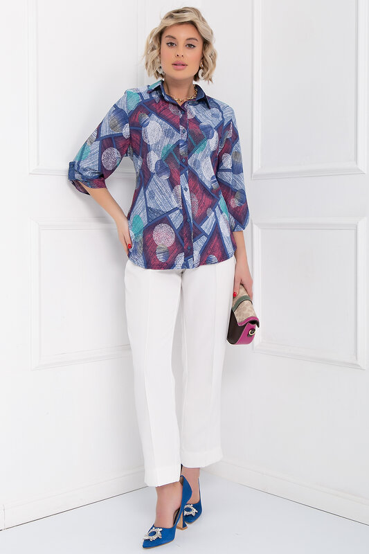 Bellovera Блузка 281587 71Б4977 голубой, розовый