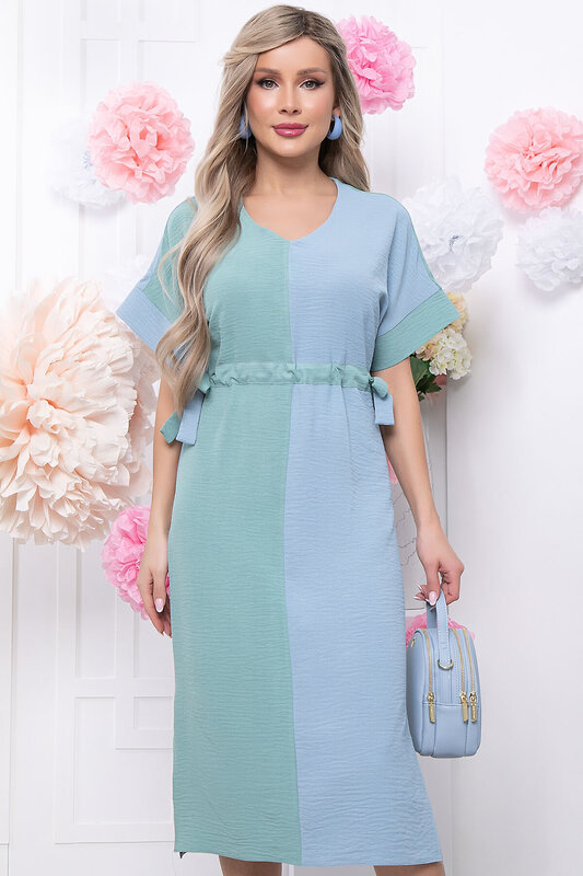 LT Collection Платье 296616 П5756 фисташка, голубой