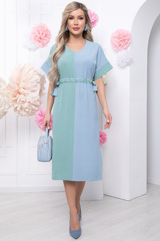 LT Collection Платье 296616 П5756 фисташка, голубой
